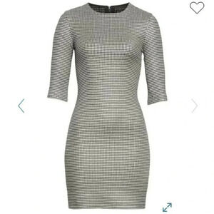 ALICE + OLIVIA Size 6 3/4 Sleeves Delora Houndstooth Check Dress NEW!